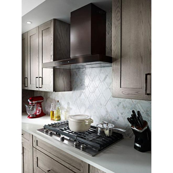 KitchenAid 36'' Chimney Range Hood 600 CFM Black Stainless