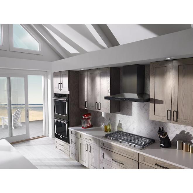 KitchenAid 36'' Chimney Range Hood 600 CFM Black Stainless