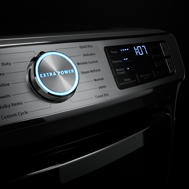 Maytag(R) Smart Gas Dryer 27" 7.3 cu. ft. Chrome Shadow MGD8630HC