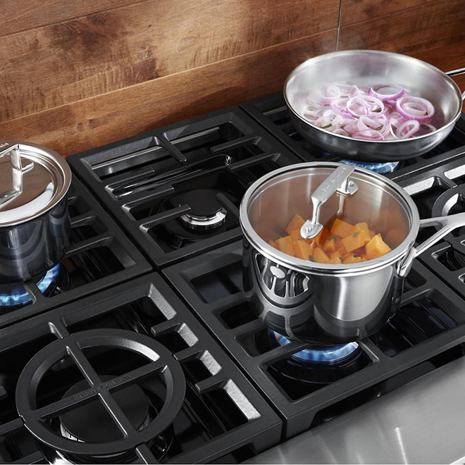 KITCHENAID BuiltIn Gas Cooktop 6 Burners 36in Stainless Steel