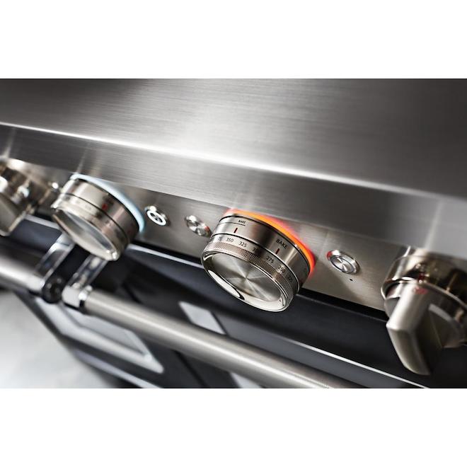 KitchenAid Dual Fuel Range 48 in W 6 Burners Integrated Griddle
