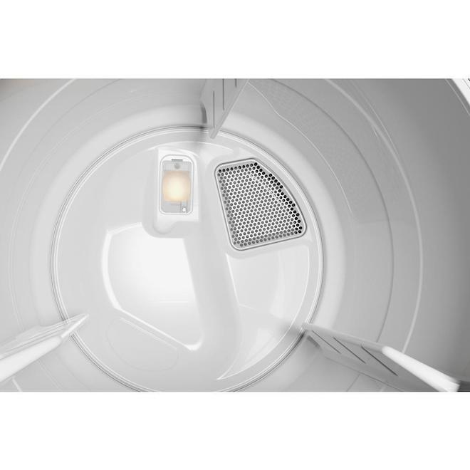 Whirlpool 7.4cu ft Hamper Door Dryer 35 Cycles 27in Chrome