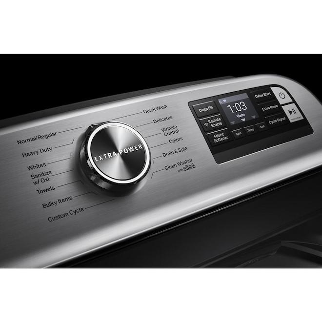 Maytag 27In TopLoad Washer WiFi Enabled High Efficiency 6Ft³ Metal