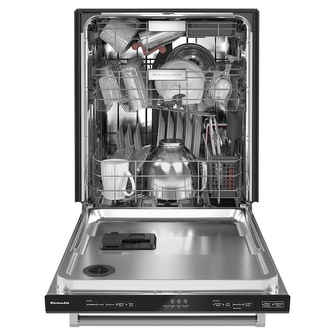 KitchenAid Dishwasher with ProWash System 24" Black SS KDTM404KBS