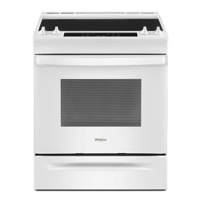 Whirlpool White Freestanding Electric Range Frozen Bake Technology YWEE515S0LW RONA