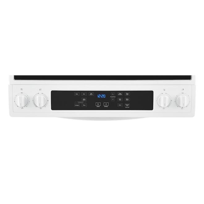 Whirlpool White Freestanding Electric Range Frozen Bake Technology YWEE515S0LW RONA