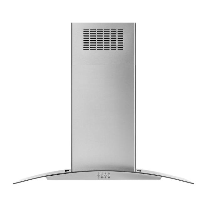 Whirlpool 36in Stainless Steel Kitchen Island Range Hood 400 CFM