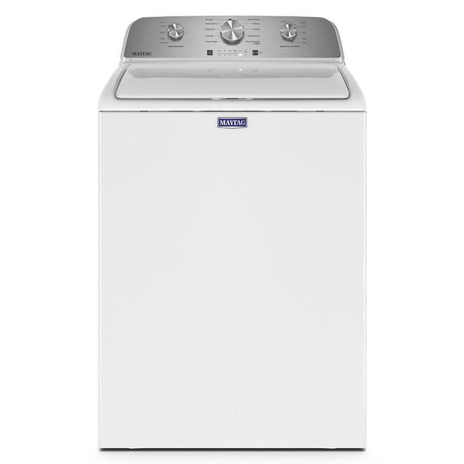 Laveuse Maytag à chargement supérieur 5,2 pi³ avec remplissage profond blanc MVW4505MW RONA