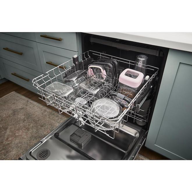 Whirlpool 24In Builtin Dishwasher Pocket Handle 3rd Rack 55 dB Smudge