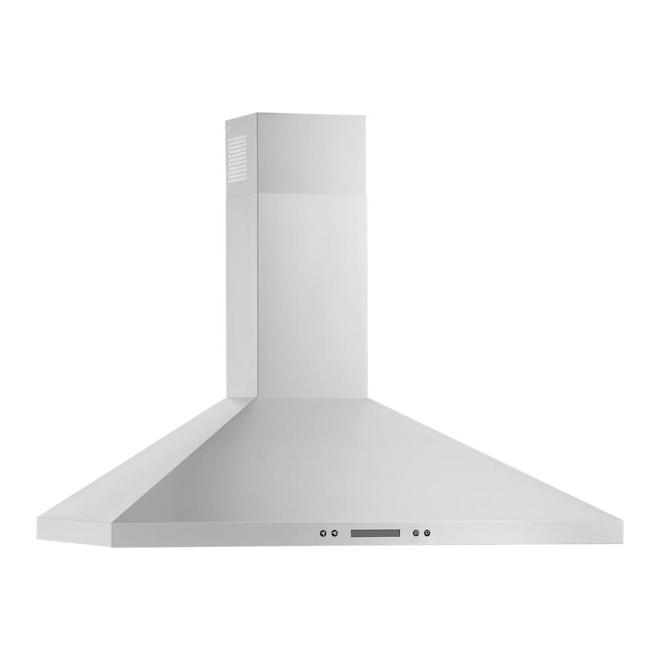 Whirlpool 36in Wall Mount Chimney Range Hood Stainless Steel 3