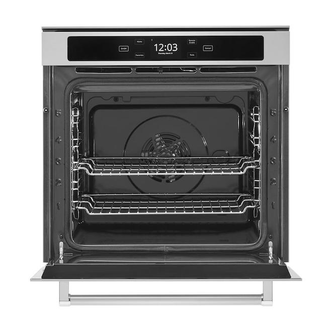 KitchenAid Stainless Steel Single Wall Convection Oven 24in YKOSC504PPS RONA