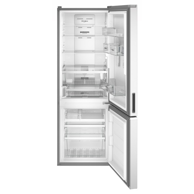 Whirlpool 24in Stainless Steel Bottom Freezer Refrigerator 12.7cu ft Digital Controls