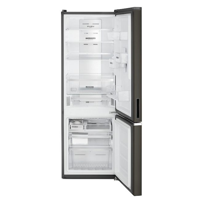 Whirlpool 12.9cu ft Bottom Freezer Refrigerator Black Stainless