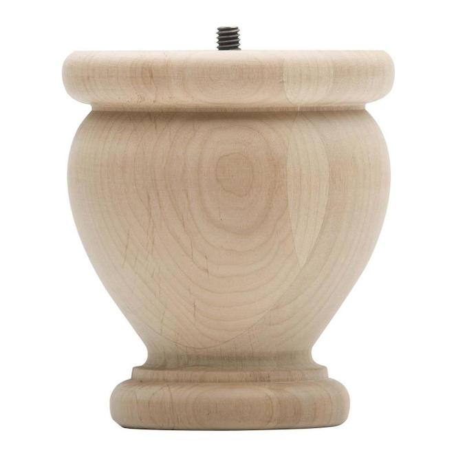 Waddell Lily Bun Foot Sofa Leg Ntural 4in 2732 RONA