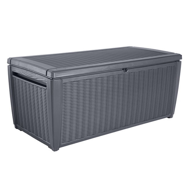 Keter Sumatra 511L Charcoal Grey Plastic Deck Storage Box 222499 RONA
