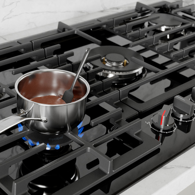 Bosch 5Burner Black Gas Cooktop 800 Series 36in NGM8648UC RONA