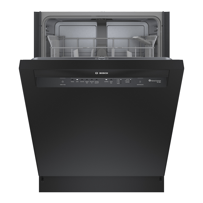 Bosch 100 Series 24In Black Smart BuiltIn Dishwasher with Home
