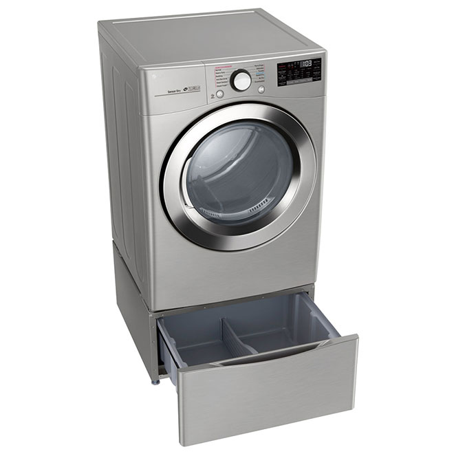 LG 27" Electric Dryer with TurboSteam 7.4 cu. ft. SS DLEX3700V RONA