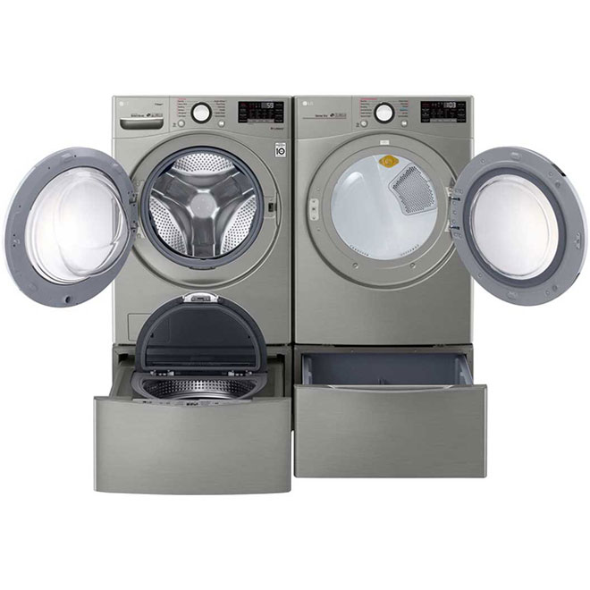 LG 27" Electric Dryer with TurboSteam 7.4 cu. ft. SS DLEX3700V RONA