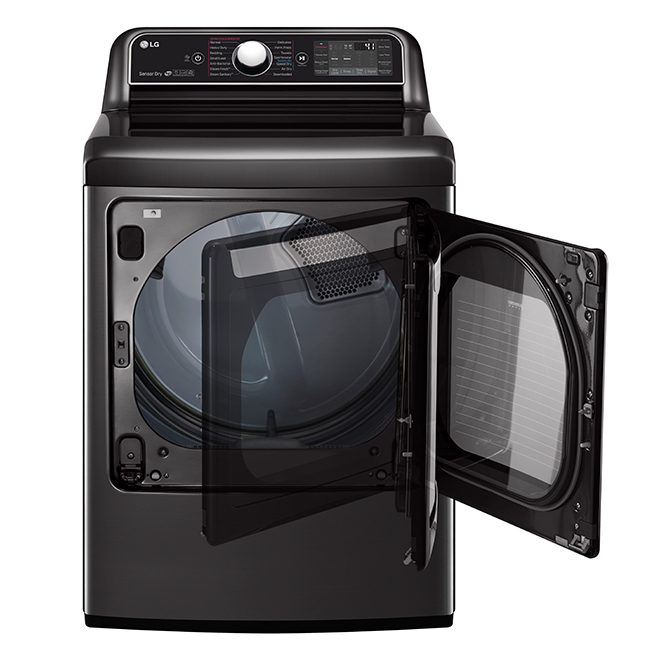 LG Electric Dryer TurboSteam 7.3 cu.ft. Black Stainless