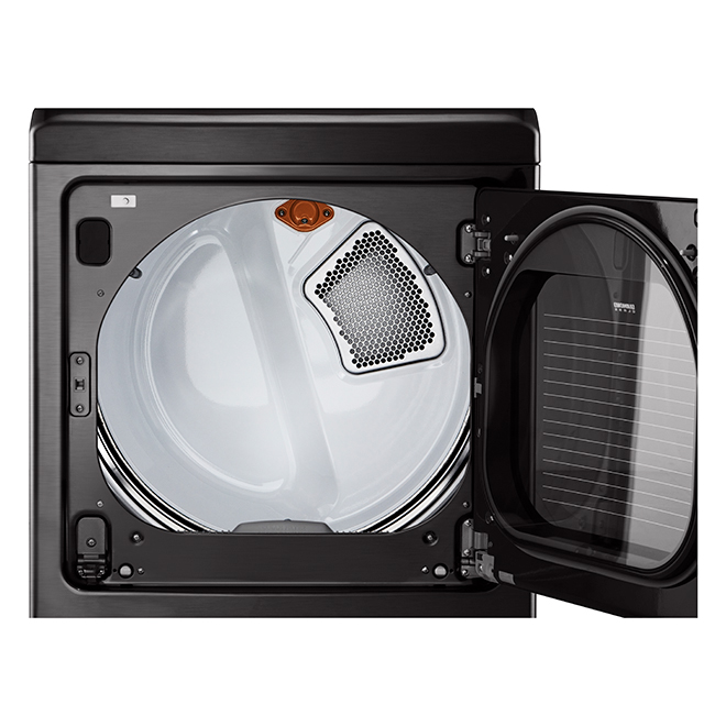 LG Electric Dryer TurboSteam 7.3 cu.ft. Black Stainless