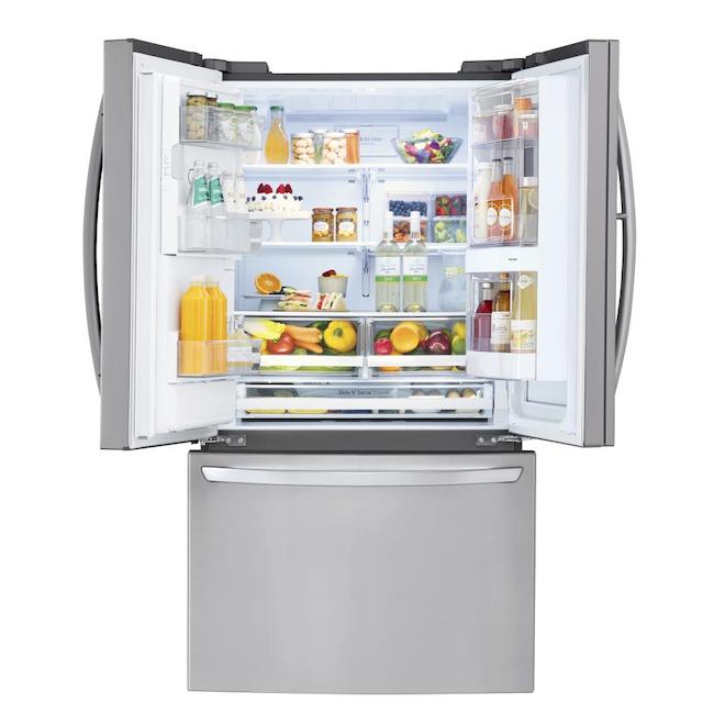 LG Smart French Door Refrigerator with InstaView Window 36in 27.5