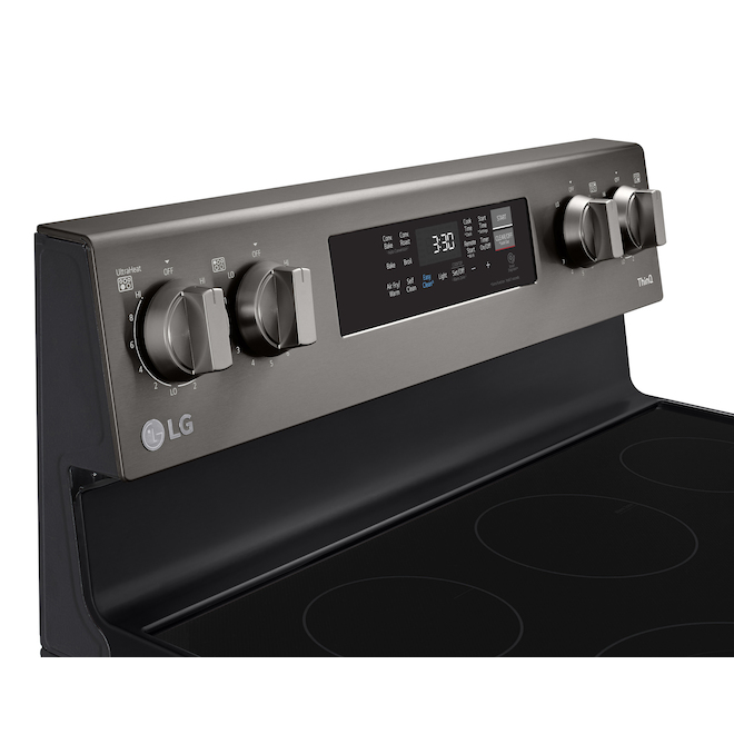 LG 6.3cu ft 30in Black Stainless Steel Convection Range with