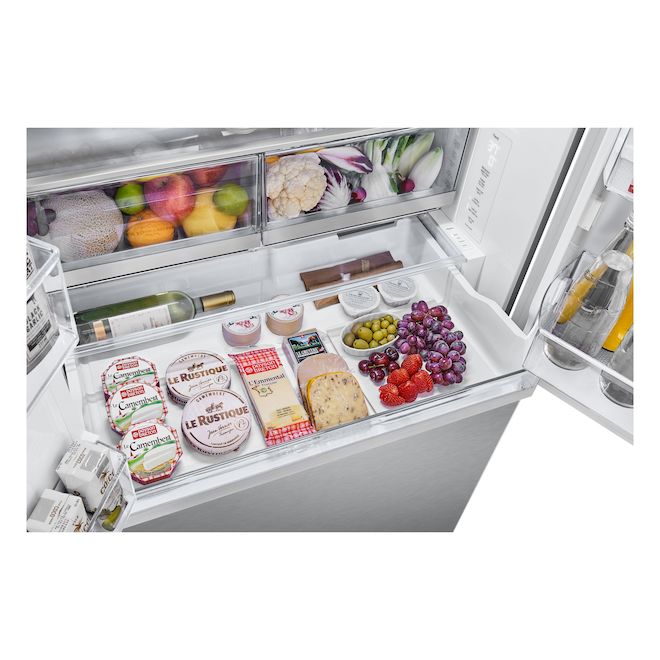 LG 36in Stainless Steel Bottom Freezer French Door Refrigerator