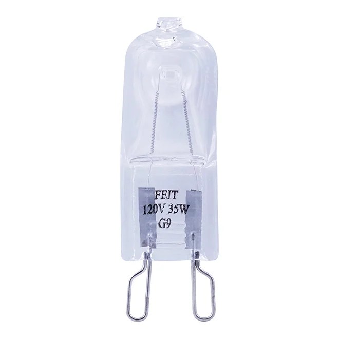 Feit Electric Dimmable Clear Halogen Light Bulb 35W T4G9 Base