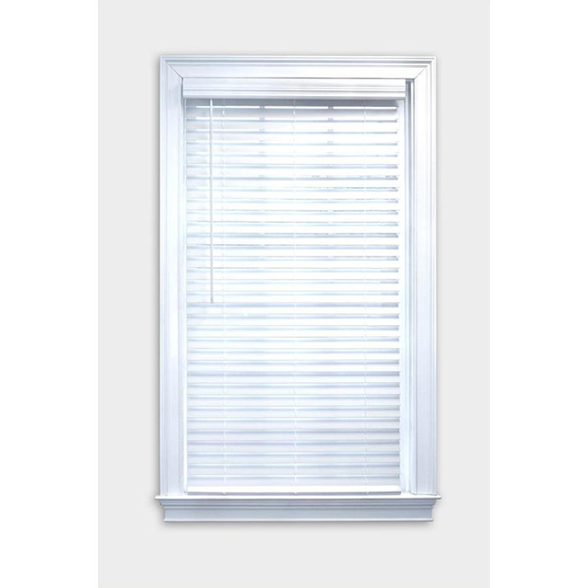 Allen + Roth Cordless Horizontal Blind Faux Wood 2in x 30in x 72