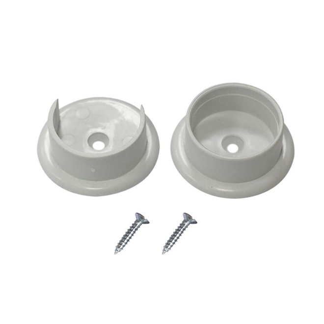 Style Selections White Plastic Closet Rod Flange 2Pack 23701PHSLG RONA