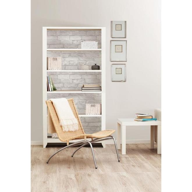 Brewster Wallcovering Grey and White Brick PeelandStick Wallpaper NU1627 RONA