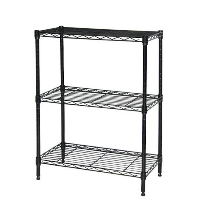 STYLE SELECTIONS 2ft x 14in Black Wire Shelf LC3MBR RONA