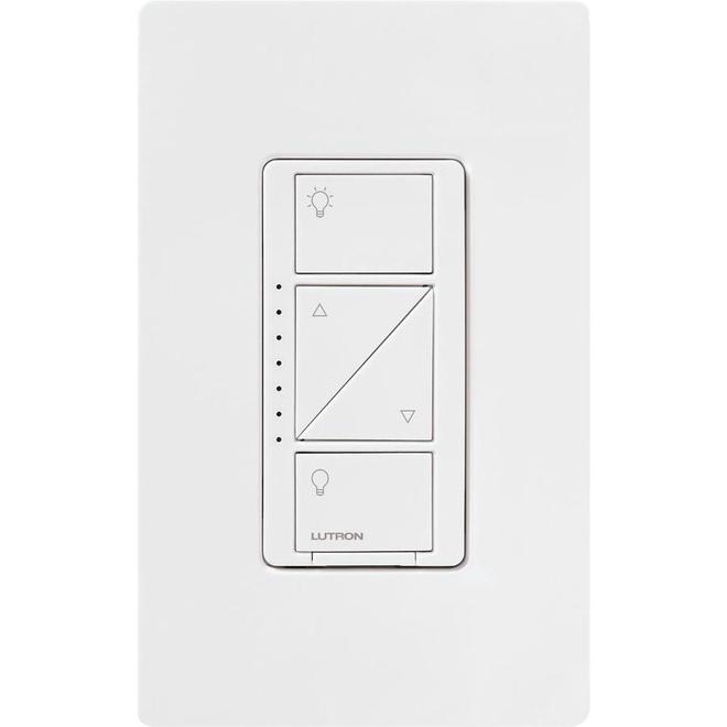Lutron Caseta 3Way 120V Single Pole Wireless White Plastic Dimmer 2