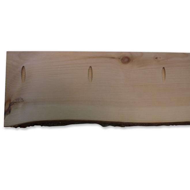 Live Edge Natural Slab Pine Rectangle Coffee Table Top (Actual 2in x 8in x 48in) 22300 RONA