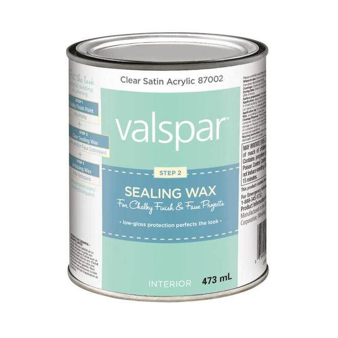 Valspar 473ml Clear Satin Sealing Wax Step 2 RONA
