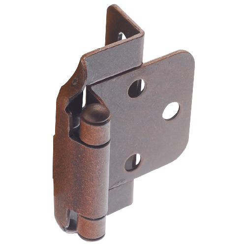 RICHELIEU SelfClosing Overlay Hinge 5/8'' Antique Copper BP139M41