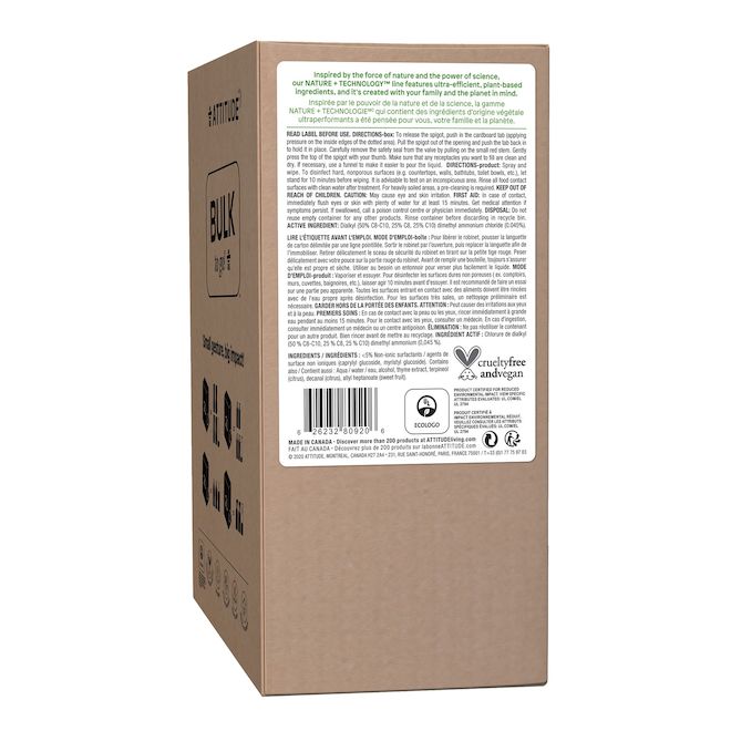 Attitude Nature + Technology Thyme and Citrus All Purpose Cleaner