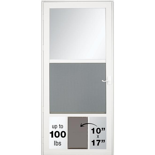 LARSON Pet View White 34in Storm Door 36079035 RONA