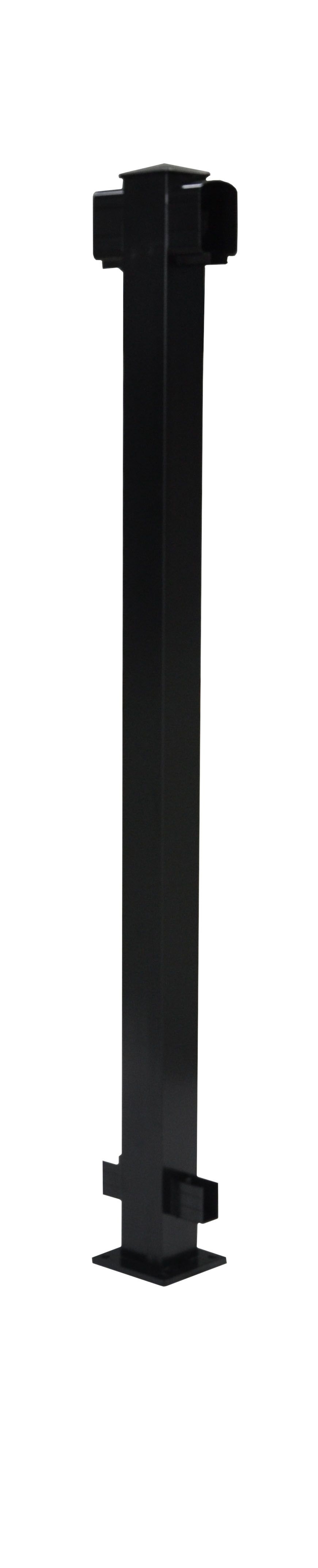Regal Aluminum Fence Line Post Aluminum Black 42in RLPBL RONA