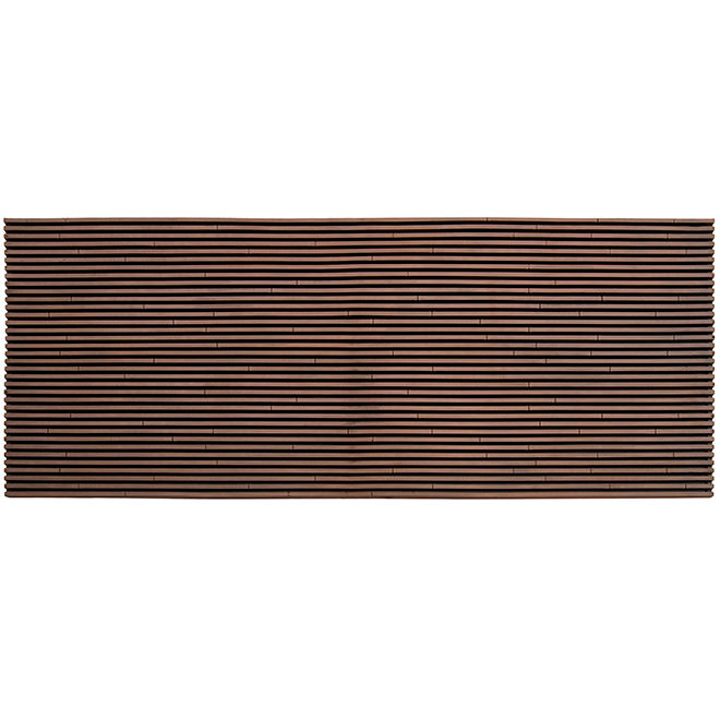 FHE Double Door Entrance Mat Brown Slats Rubber 22in W x 47in L