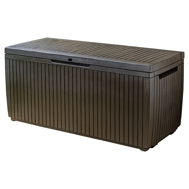 Keter Deck Box Springwood Resin 80Gallon Espresso Brown 236494