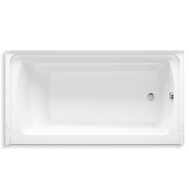 Sterling 32in x 60in White Polyresin/Fibreglass Rectangular Bathtub