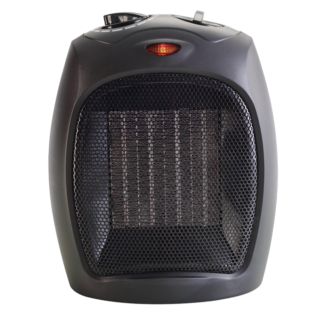 Portable Ceramic Heater Thermostat 1500 W Black DQ075 RONA