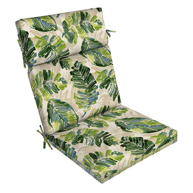 Coussin pour chaise de patio Style Selections, polyester, feuilles de