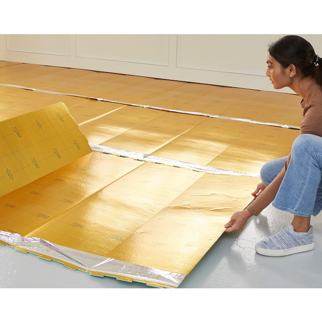 Floor Comfort 5 mm Premium HFPS/Film Floor Underlayment 100 sq.ft Gold