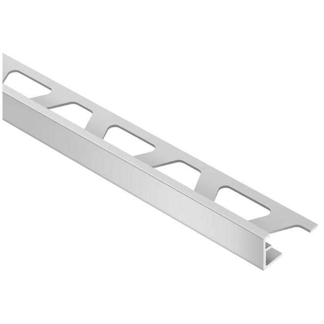 SCHLUTER SYSTEMS Tile Edge Aluminum 3/8" x 8' Satin Silver AE100