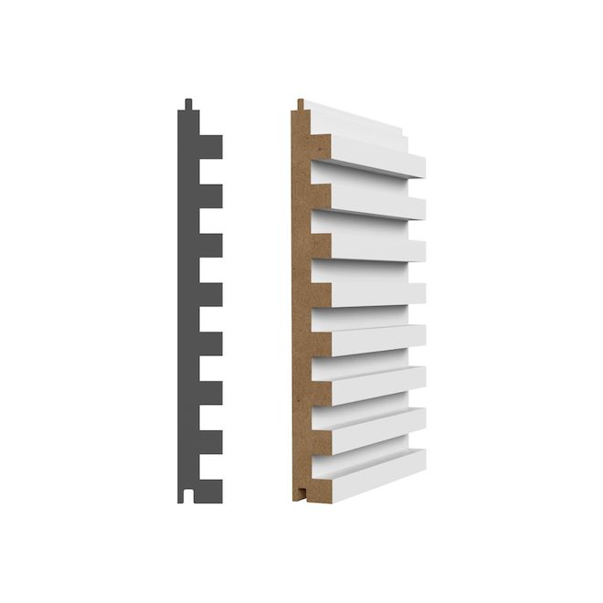 Interbois MDF Lambris Wall Panel Primed White 6in x 96in (pk 2) MM0968052PQT RONA