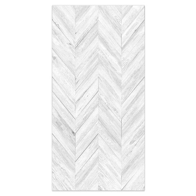 MURDESIGN Decorative Whitened Faux Wood Panel 48" x 96" PANCHI48W RONA