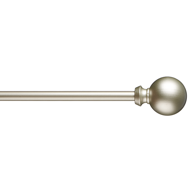 KENNEY Curtain Rod Decorative Spheres 48" to 86" Brushed Nickel